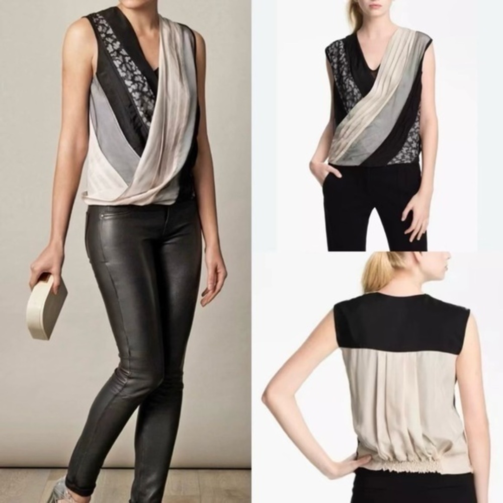 Diane Von Furstenberg Tabitha - Silk Blouse | Women 8 | Black